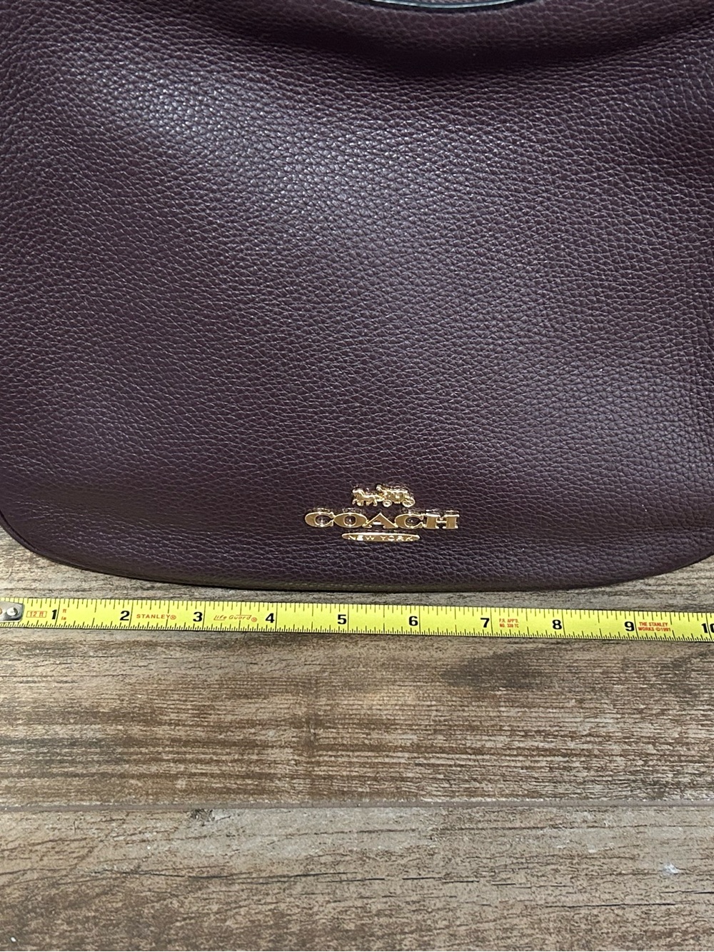 Coach C1648 Ellie File Bag Pebbled Leather Adjust Crossbody Gold tone hardware - Picture 7 of 11